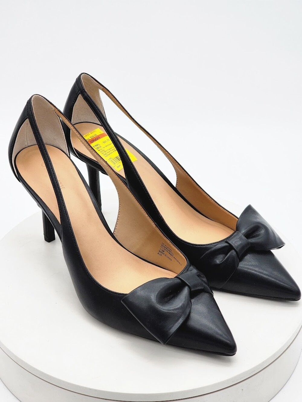 On 34th Elayne Black Bow Pointed Toe Pumps Women’s Size 12M High Heel